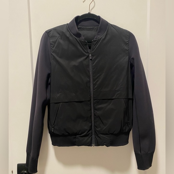Lululemon Down and Around Bomber Reversible Jacket Coat Black Size 6 - Picture 6 of 8